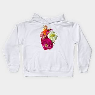 Zinnia Bouquet Mixed Colors Kids Hoodie